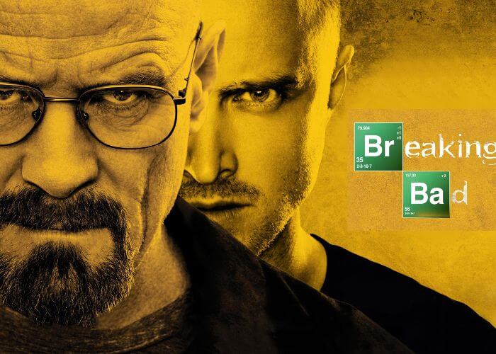 Breaking Bad poster with the two main characters
