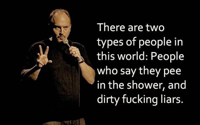 peeing in the shower louis c k