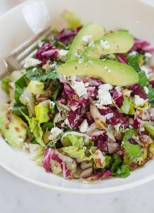Quinoa, avocado and ricotta salad