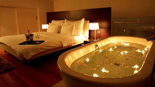 romantic hotel room
