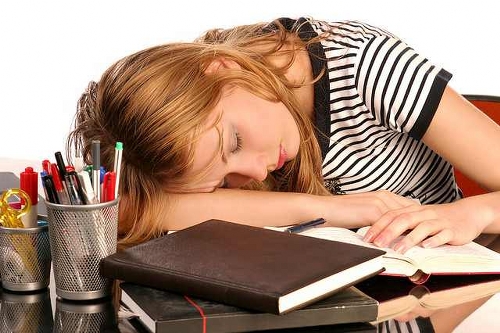 student sleeping