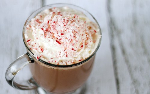hot alcoholic drinks Peppermint Hot Chocolate