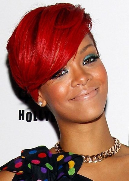 red hair color ideas bright red rihanna