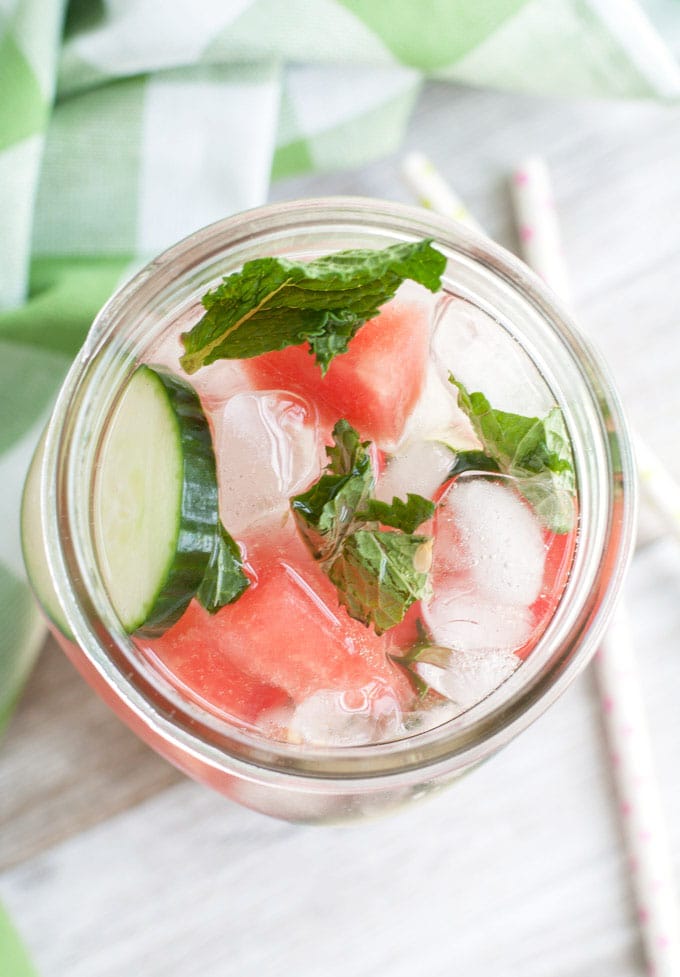 watermelon mint cucumber detox water
