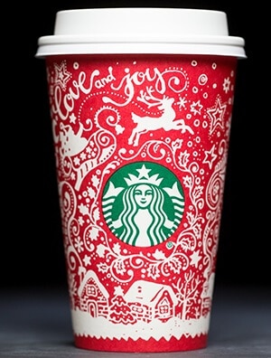 Starbucks Christmas coffee cups 2016