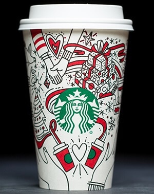 Starbucks Christmas coffee cups 2017
