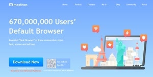 Maxthon Cloudone of the top 10 internet browsers 