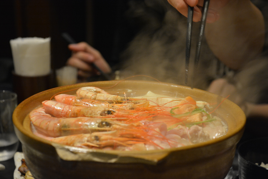 A bowl of Shrimp Ramen